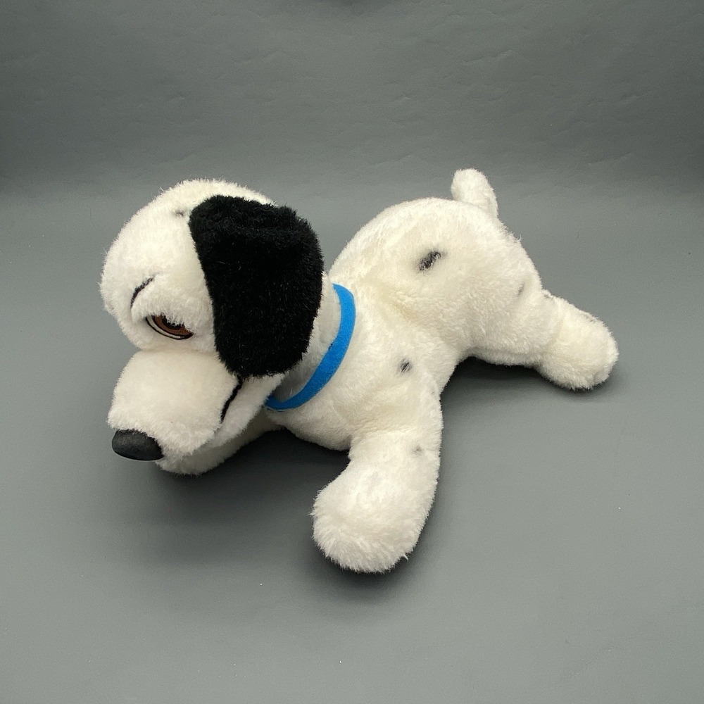 Vintage Disney 101 Dalmatians Wizzer Dog Floppy Plush Stuffed Animal Blue Collar